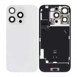 Vitre Arrière iPhone 16 Pro Titane Argent Avec MagSafe (Grand trou) Sans Logo