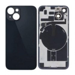 Vitre arrière iPhone 14 Plus Noir Avec MagSafe (Grand trou) Sans Logo