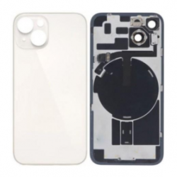 Vitre arrière iPhone 14 Plus Blanc Avec MagSafe (Grand trou) Sans Logo