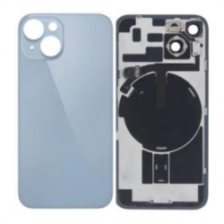 Vitre arrière iPhone 14 Plus Bleu Avec MagSafe (Grand trou) Sans Logo