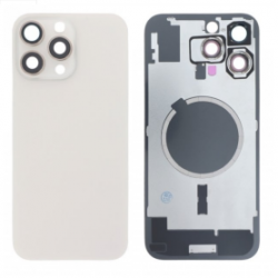 Vitre Arrière iPhone 16 Pro Max Titane Sable Avec MagSafe (Grand trou) Sans Logo