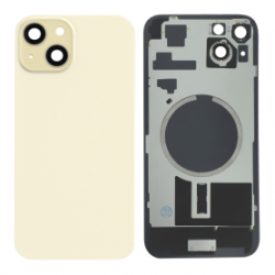 Vitre arrière iPhone 14 Plus Jaune Avec MagSafe (Grand trou) Sans Logo
