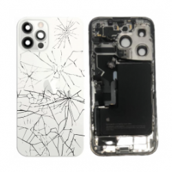 Châssis Complet iPhone 14 Pro Blanc - Connecteur de Charge + Batterie (Origine Demonté) - Cassé
