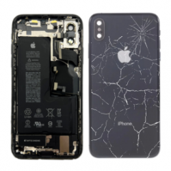 Châssis Complet iPhone XS Noir - Connecteur de Charge + Batterie (Origine Demonté) - Cassé