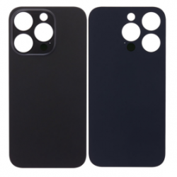 Vitre Arrière iPhone 14 Pro Max Titane Noir (Grand trou) Sans Logo