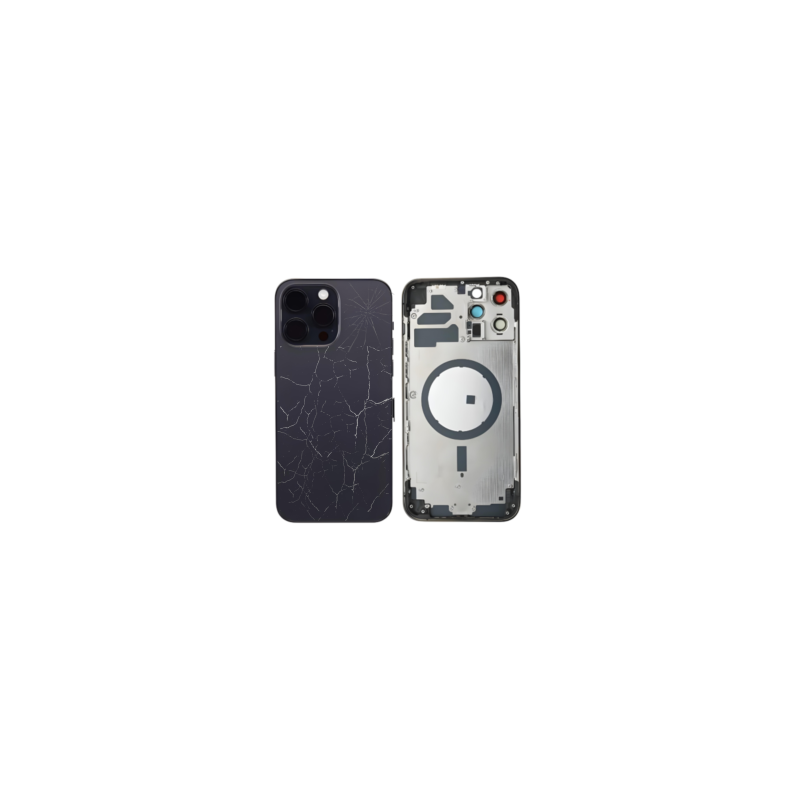 Châssis Vide iPhone 14 Pro Max Noir (Origine Demonté) - Cassé