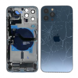 Châssis Vide iPhone 12 Pro Max Bleu (Origine Demonté) - Cassé