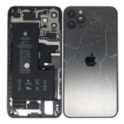 Châssis Complet iPhone 11 Pro Noir - Connecteur de Charge + Batterie (Origine Demonté) - Cassé