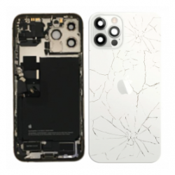 Châssis Complet iPhone 13 Pro Max Blanc - Connecteur de Charge + Batterie (Origine Demonté) - Cassé