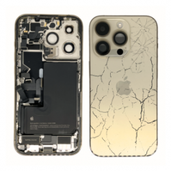 Châssis Complet iPhone 14 Pro Or - Connecteur de Charge + Batterie (Original Demonté) - Cassé