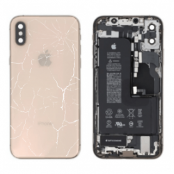 Châssis Complet iPhone XS Or - Connecteur de Charge + Batterie (Original Demonté) - Cassé