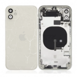 Châssis Complet iPhone 11 Blanc - Connecteur de Charge sans Batterie (Original Demonté) - Cassé