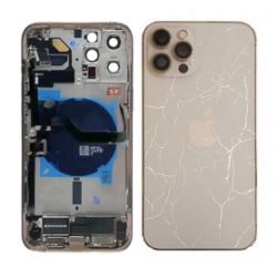 Châssis Complet iPhone 12 Pro Or - Connecteur de Charge sans Batterie (Original Demonté) - Cassé