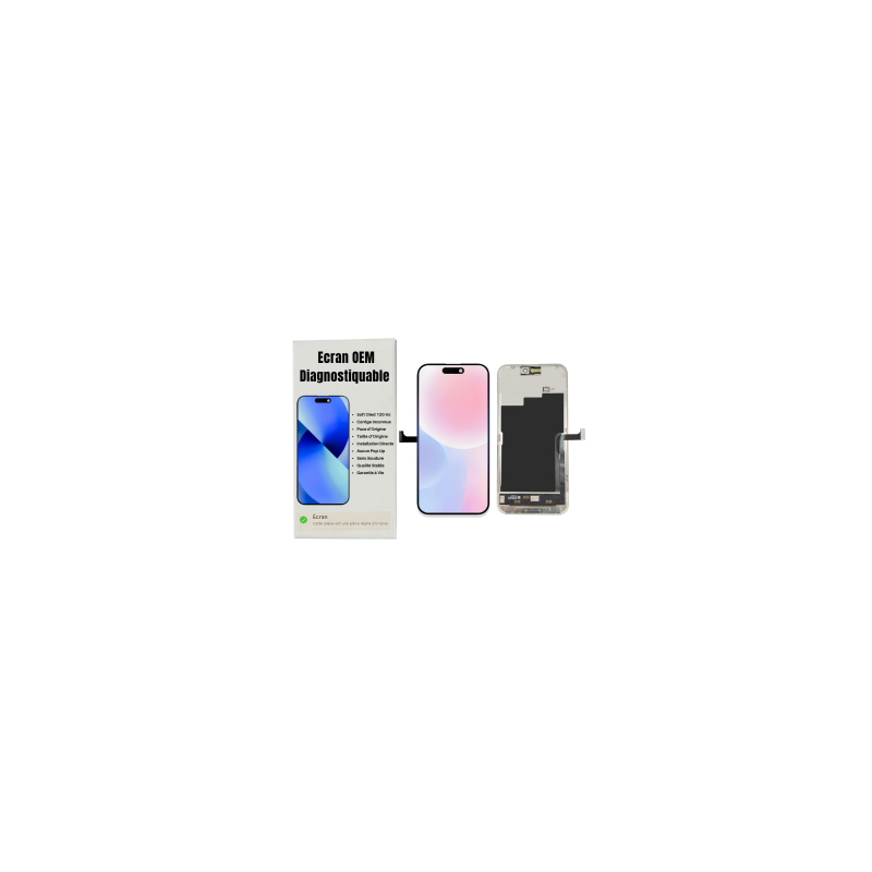 Ecran iPhone 15 (OEM) Soft Oled - Diagnostiquable - Aucun Pop-up