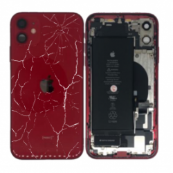 Châssis Complet iPhone 11 Rouge - Connecteur de Charge + Batterie (Origine Demonté) - Cassé