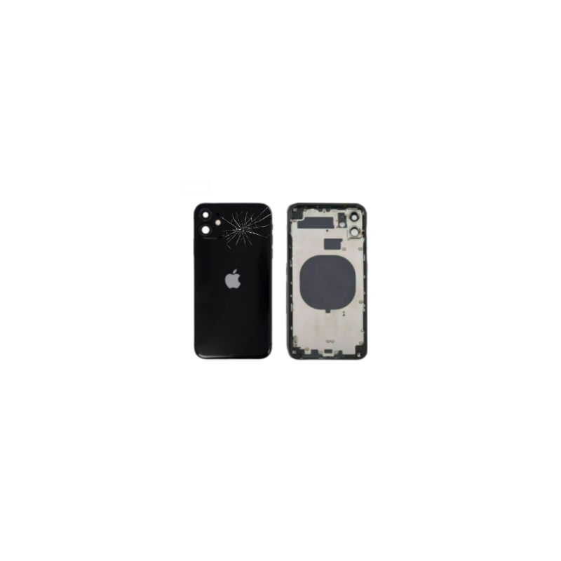 Châssis Vide iPhone 11 Noir (Origine Demonté) - Cassé