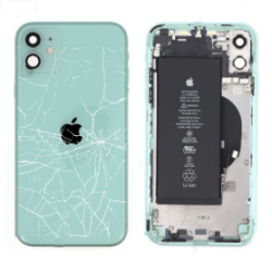 Châssis Complet iPhone 11 Vert - Connecteur de Charge + Batterie (Origine Demonté) - Cassé