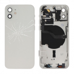Châssis Complet iPhone 12 Blanc - Connecteur de Charge sans Batterie (Origine Demonté) - Cassé