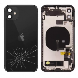 Châssis Complet iPhone 11 Noir - Connecteur de Charge sans Batterie (Origine Demonté) - Cassé