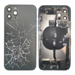 Châssis Complet iPhone 11 Pro Noir - Connecteur de Charge + Batterie (Original Demonté) - Cassé