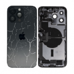 Châssis Complet iPhone 14 Pro Max Noir - Connecteur de Charge - Sans Batterie (Original Demonté) - Cassé