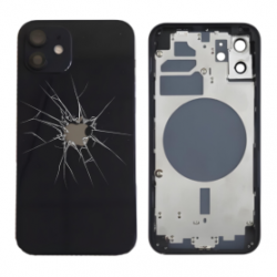 Châssis Vide iPhone 12 Noir (Original Demonté) - Cassé
