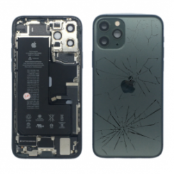Châssis Complet iPhone 11 Pro Vert - Connecteur de Charge + Batterie (Original Demonté) - Cassé