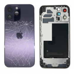 Châssis Complet iPhone 14 Pro Violet intense - Sans Connecteur de Charge + Batterie (Original Demonté) Cassé