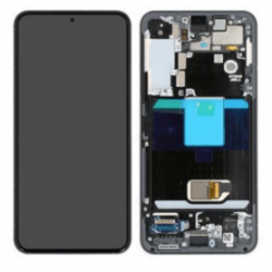 Ecran Samsung Galaxy S22 (S901B) Noir et violet + Châssis (Original Reconditionné)