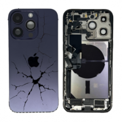 Châssis Complet iPhone 14 Pro Max Violet - Connecteur de Charge sans Batterie (Original Demonté) - Cassé