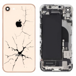 Châssis Complet iPhone 8 Plus Or - Connecteur de Charge Sans Batterie (Original Demonté) - Cassé