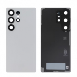 Vitre Arrière Galaxy S25 Ultra Titane Blanc Argent (S938B) (Sans logo)