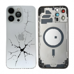 Châssis Vide iPhone 14 Pro Max Blanc (Original Demonté) - Cassé