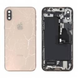 Châssis Complet iPhone XS Or - Connecteur de Charge + Sans Batterie (Original Demonté) - Cassé
