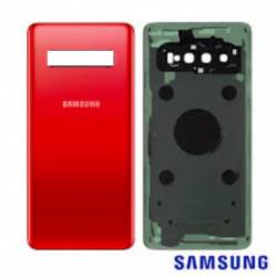 Vitre arrière Samsung Galaxy S10E (G970F) Rouge Sans Contour Lentille (Original Démontée) - Grade A