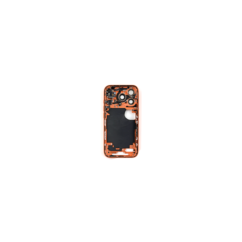 Châssis iPhone 17 Pro Max sans Vitre Arrière sans Batterie Orange Cosmique E-SIM (Original Demonté) - Grade A