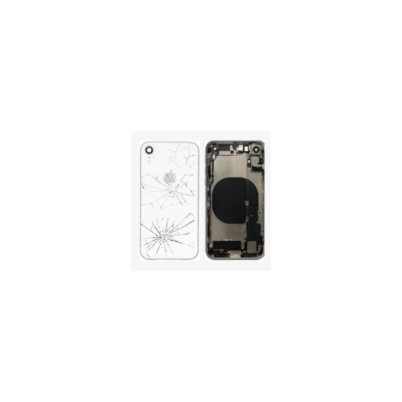 Châssis Complet iPhone XR Blanc - Connecteur de Charge sans Batterie (Original Demonté) - Cassé