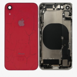 Châssis Complet iPhone XR Rouge - Connecteur de Charge sans Batterie (Original Demonté) - Cassé
