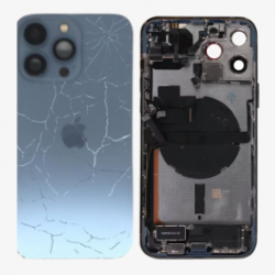 Châssis Complet iPhone 13 Pro Bleu Alpin - Connecteur de Charge sans Batterie (Original Demonté) - Cassé