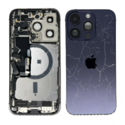 Châssis Complet iPhone 14 Pro Violet intense - Connecteur de Charge sans Batterie (Original Demonté) Cassé