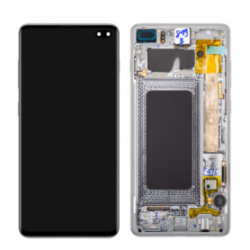Ecran Samsung Galaxy S10 Plus (G975F) Blanc + Châssis (Original Démonté) - Grade A