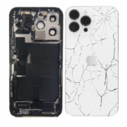 Châssis Complet iPhone 13 Pro Blanc - Connecteur de Charge sans Batterie (Original Demonté) - Cassé