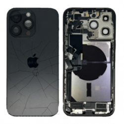 Châssis Complet iPhone 12 Pro Max Noir - Connecteur de Charge Sans Batterie (Original Demonté) - Cassé