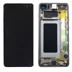 Ecran Samsung Galaxy S10 Plus (G975F) Argent + Châssis (Original Démonté) - Grade A