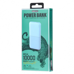 Power Bank 10000mAh Compacte et Puissante - REMAX RPP-23 Mini Slim - 1 port USB et Type-C - Bleu