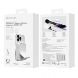 Power Bank Magnétique avec Support 10000 mAh Devia Extreme Speed Series JM-C11 - 20W - Blanc