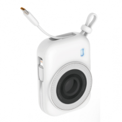 Magnetic Power Bank 22.5W avec 2 Câbles Intégrés - Série Extreme Speed MINI - (9600mAh) - Blanc