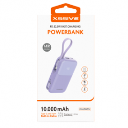 Power Bank 10000mAh Câble USB-C/Lightning XSSIVE XSS-PB37PU - Violet