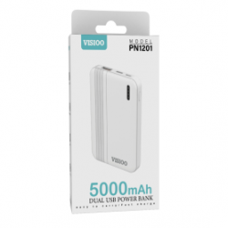 Power Bank 5000mAh - VISIOO PN1201 - Blanc