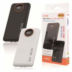 Power Bank avec câbles de charge rapide 22.5 W 10000mAh LinQ P851L - Noir